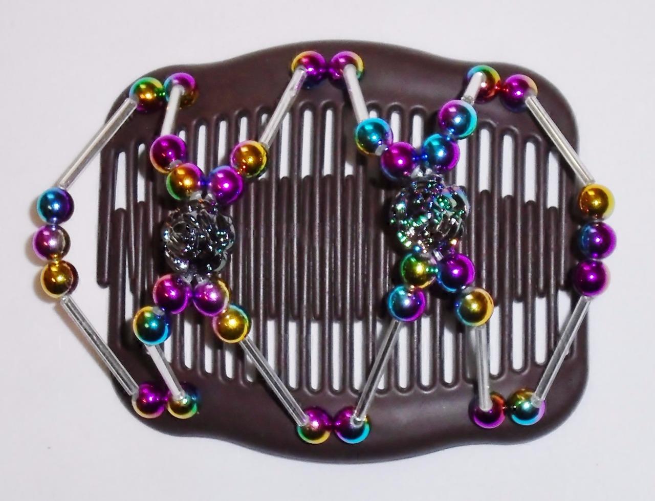 Double Magic Hair Combs, African Style Butterfly Clips, Multicolor