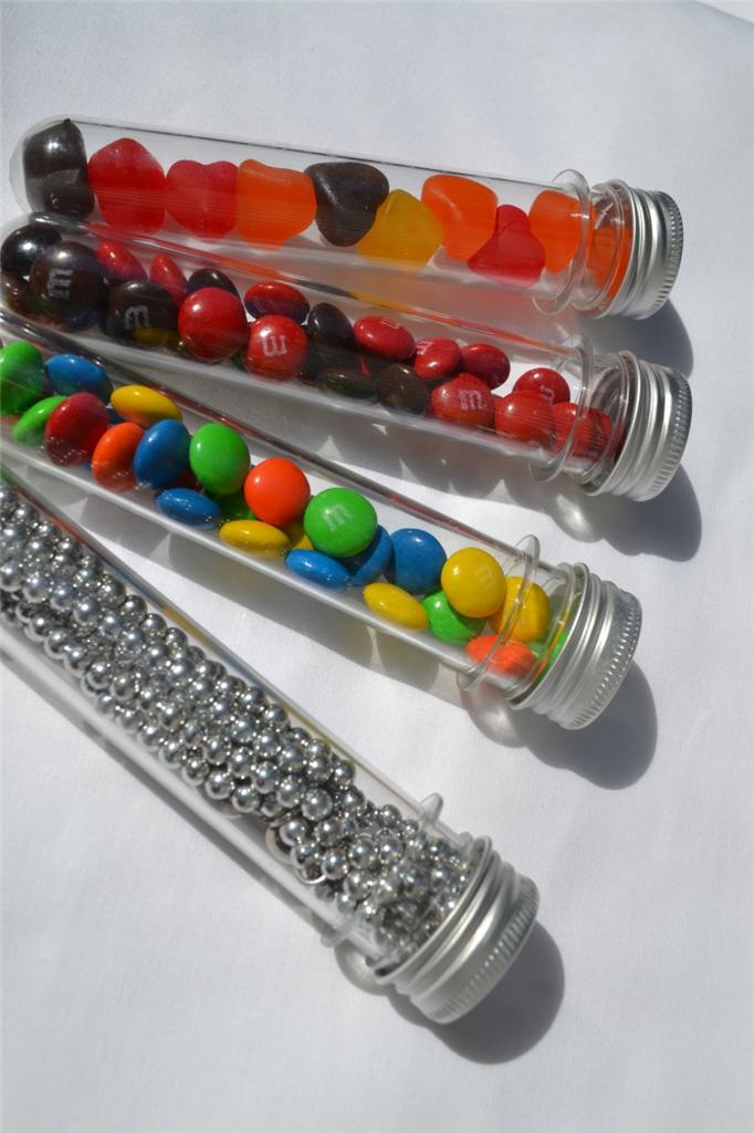 100 Clear Plastic Favor Tubes Wedding, Event, Candy Containers w