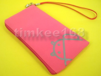 Android Cover on Android Zipper Suede Pouch Case Cover For Mobile Phone
