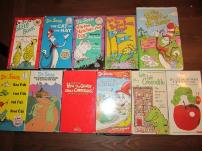 11 Dr Seuss Vhs Video Lot 20 Dr Seuss Stories Very Hungry On