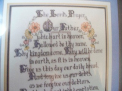 Free Stuff: 'The Lord's Prayer' Cross Stitch Pattern - Listia.com