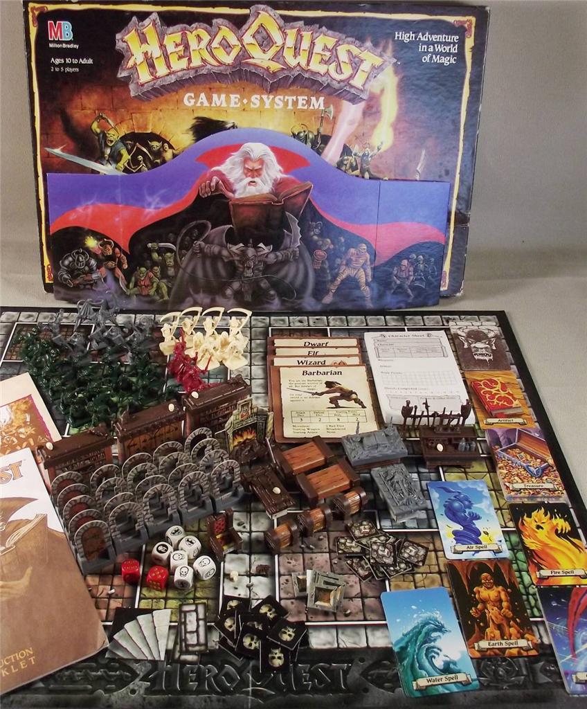 HERO QUEST GAME SYSTEM Milton Bradley 1990 Ex Cond! 100 Complete