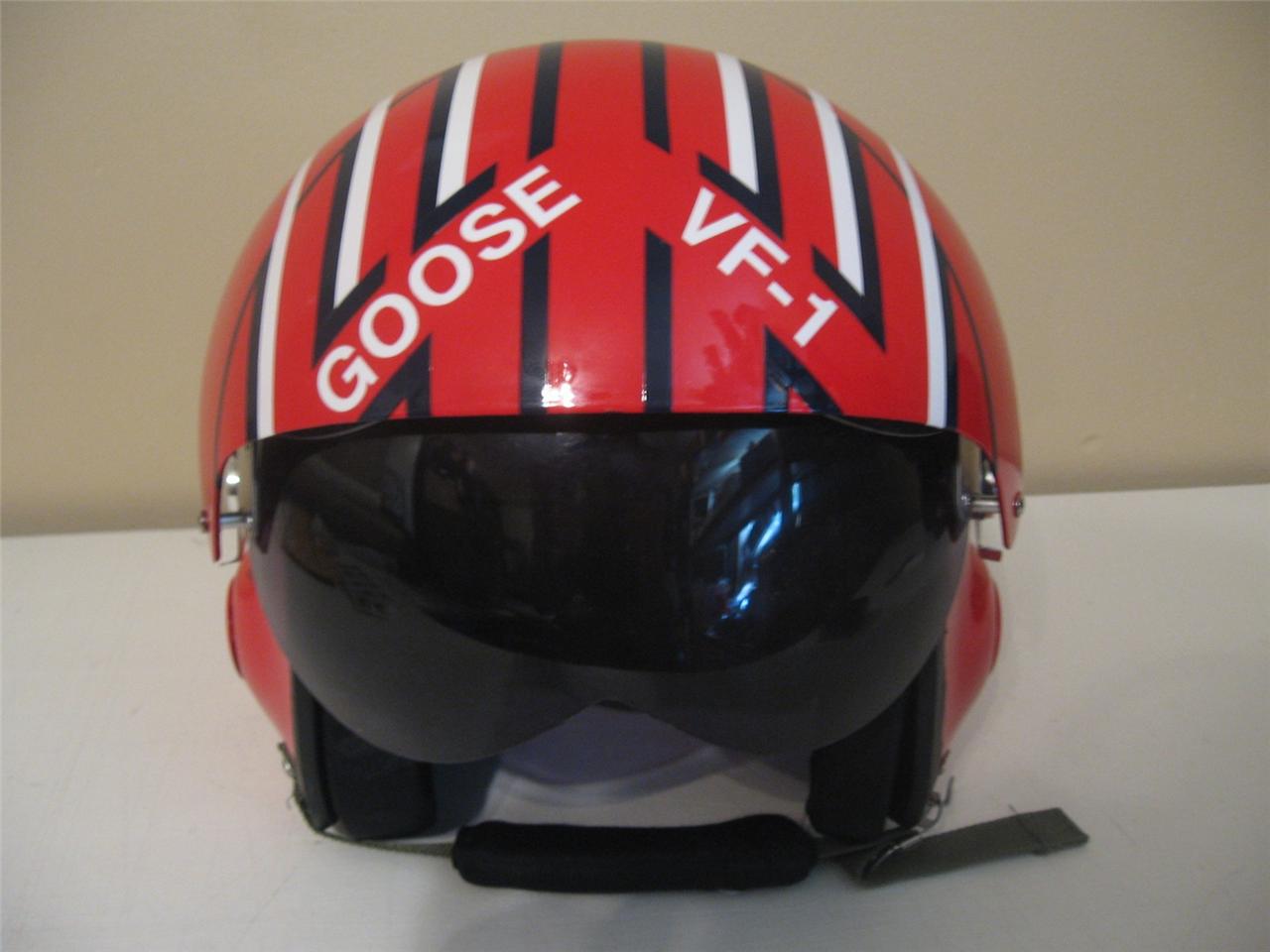 TOP GUN NICK "GOOSE" BRADSHAW FLIGHT HELMET MOVIE PROP FIGHTER PILOT