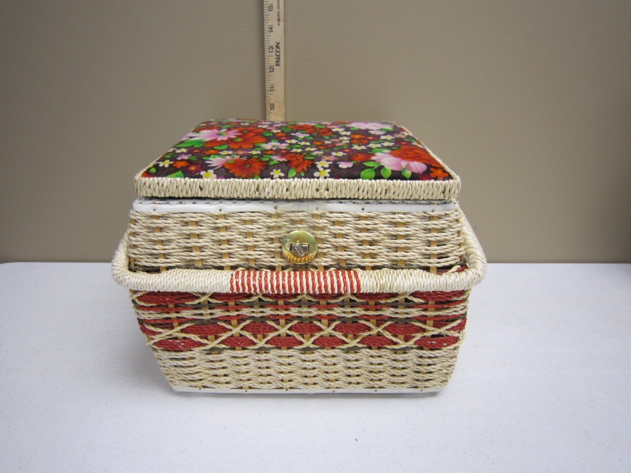 Vintage Sew Mending Sewing Basket Box Boxes Dritz