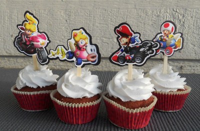 Rapunzel Birthday Cake on Mario Kart Cupcake Cake Toppers Birthday Party Decor Mario Luigi Yoshi