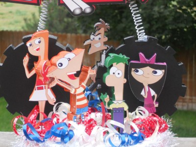 Phineas  Ferb Birthday Cake on Phineas And Ferb Cake Topper Birthday Party Centerpiece Cupcake