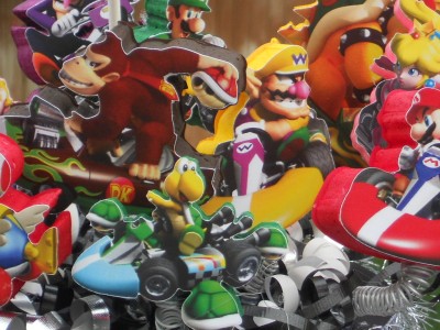 Mario Kart Cake Topper Birthday Party Centerpiece Cupcake Display