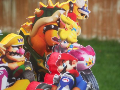 Mario Kart Cake Topper Birthday Party Centerpiece Cupcake Display