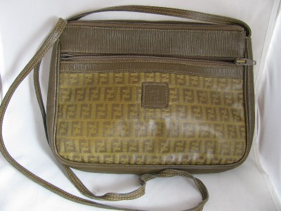Vintage Fendi Zucca Monogram Crossbody Bag Handbag Purse | eBay