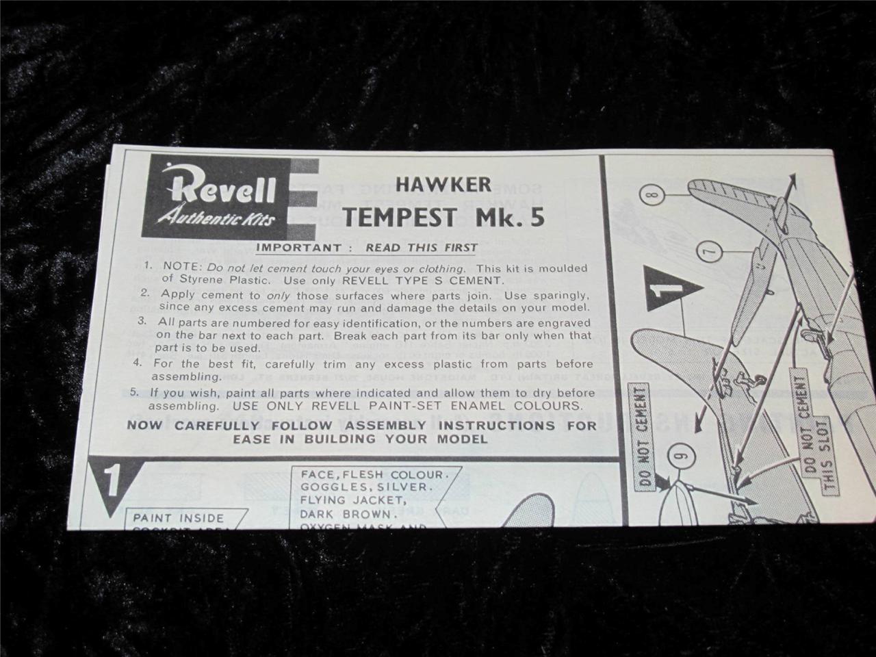 COLLECTABLE REVELL and AURORA MODEL KIT INSTRUCTION SHEETS 1950s/60s