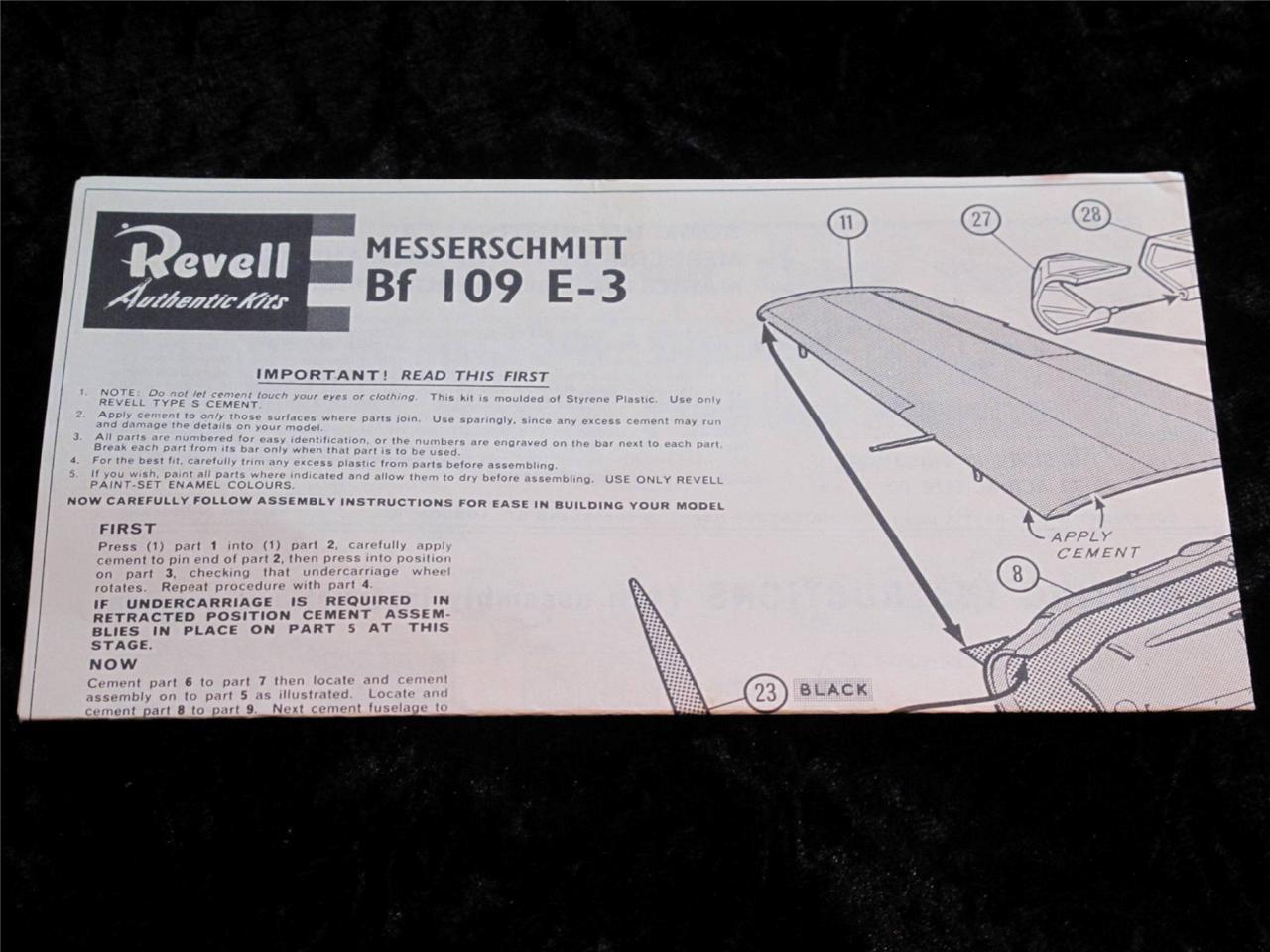 COLLECTABLE REVELL and AURORA MODEL KIT INSTRUCTION SHEETS 1950s/60s