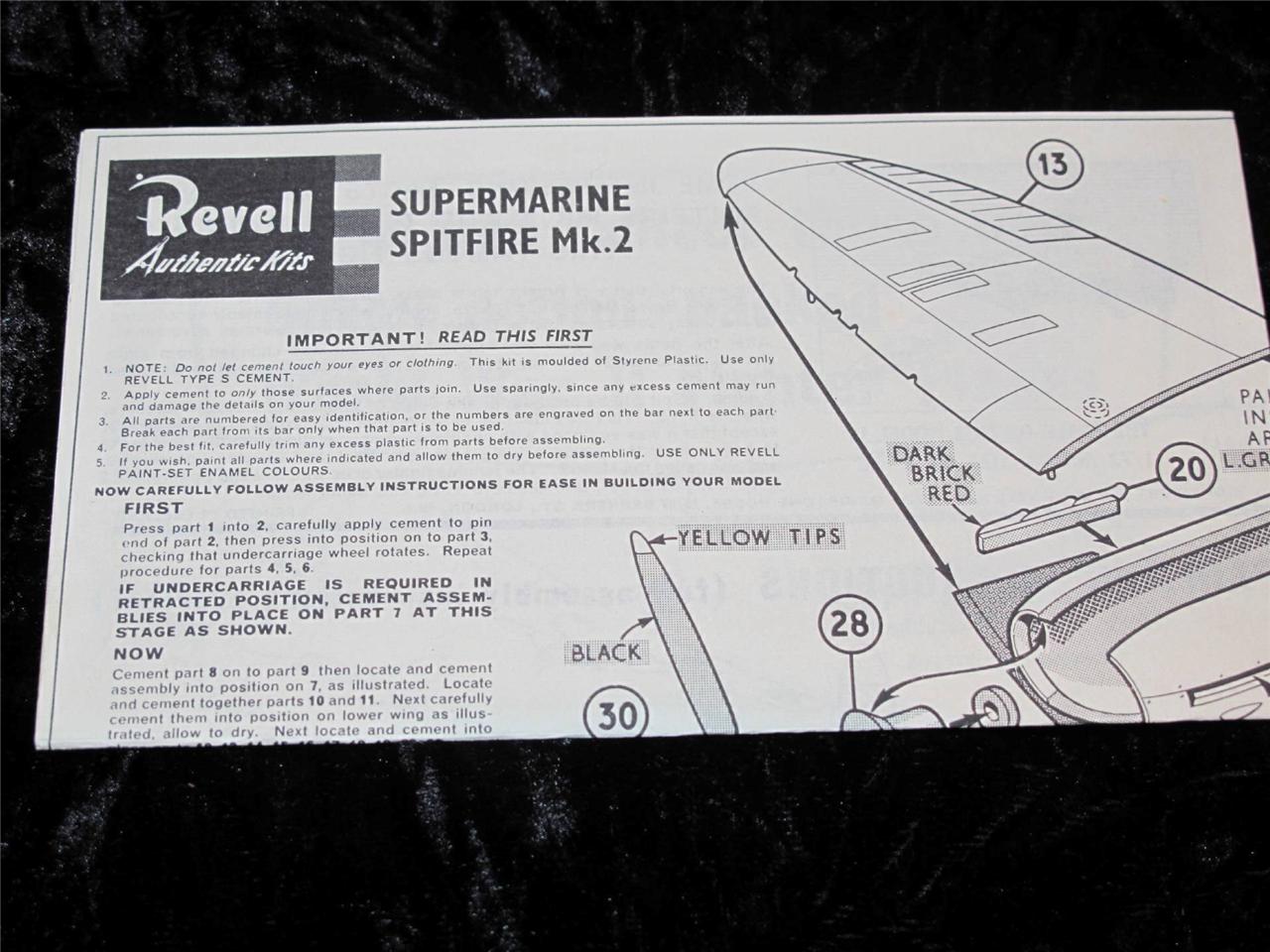 COLLECTABLE REVELL and AURORA MODEL KIT INSTRUCTION SHEETS 1950s/60s