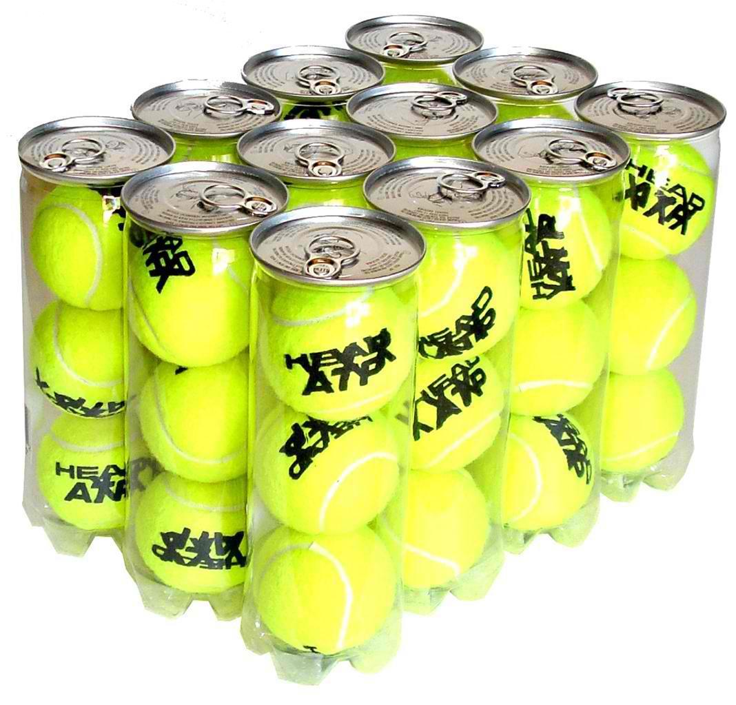 ATP PENN/HEAD PRO TOUR PRACTICE TENNIS BALLS XXX PRESURIZED BALL CANS