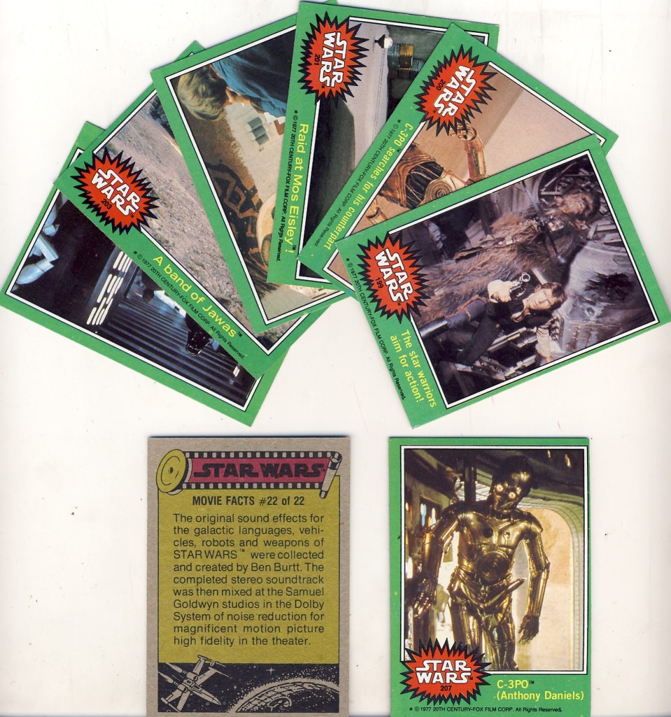 star wars cards from 1977