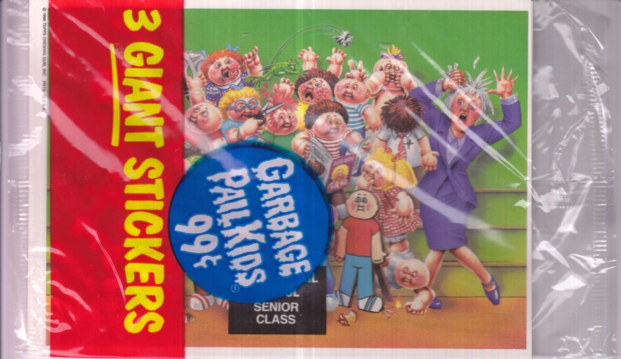 garbagepail,garbagefairy topps garbage pail kids giant sticker packs