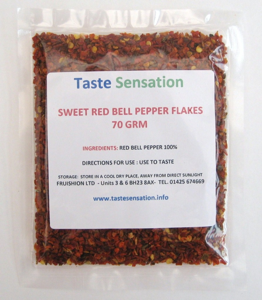 有关以下物品的详细资料: sweet red bell pepper dried pieces