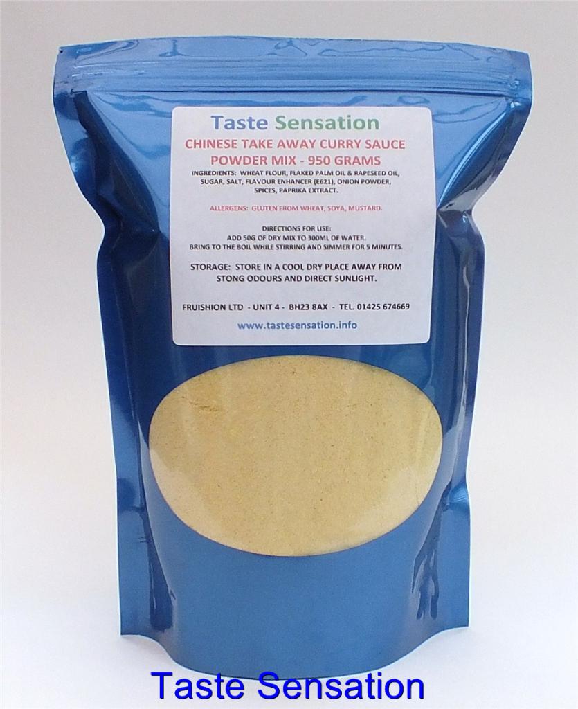 CHINESE TAKE AWAY CURRY POWDER, SAUCE MIX, QUICK, DELICIOUS, VARIOUS