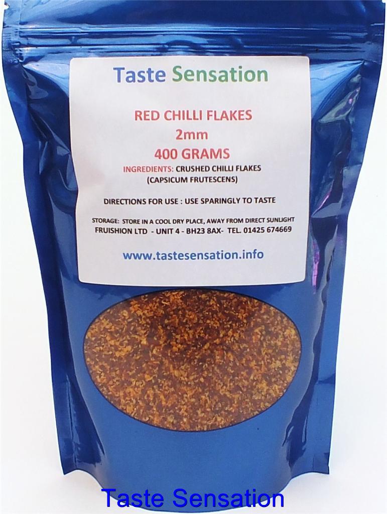 chilli flakes dried crushed red chilli pepper 2 mm size top