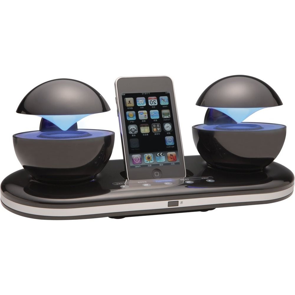 SPEAKAL ICRYSTAL DOCKING STATION SPEAKERS FOR IPOD IPHONE 4 WITH TOUCH CONTROL eBay