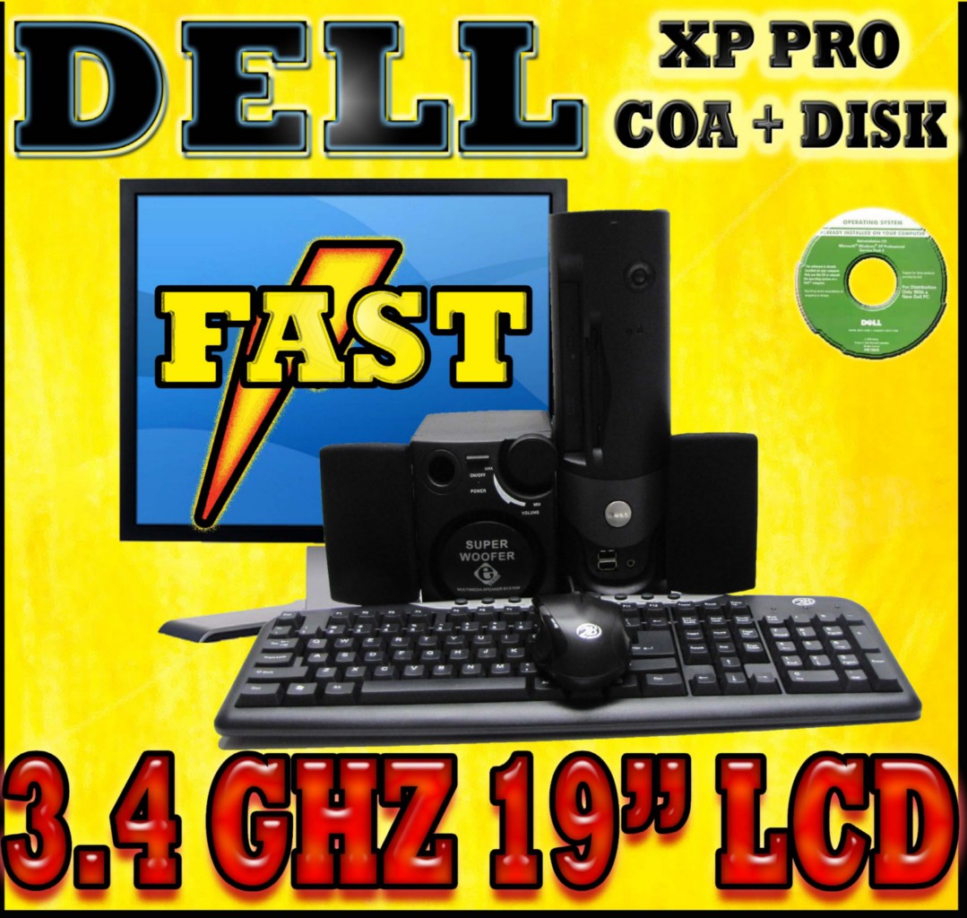 Dell Optiplex Desktop Computer PC w/Dell LCD Monitor XP 366646302 o Dell Optiplex Desktop Computer PC w/Dell LCD Monitor XP