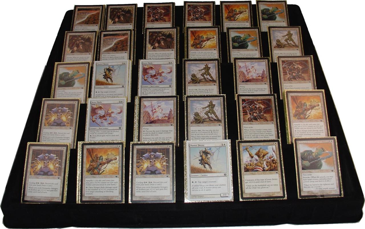 Display Tray Holder 4 Magic The Gathering Yu Gi OH Cards In Protector 