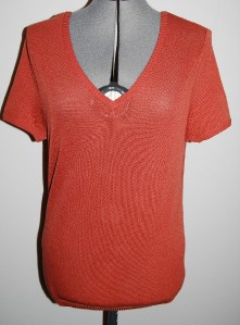 *~*New Auth AKRIS Sweater 12 * Silk V Neck Knit Top*~*