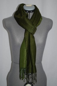 ~*New Azuri Feather Ombre Pashmina Scarf in Olive*$105~