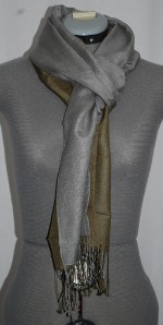 ~*New Azuri Feather Ombre Pashmina Scarf *Vetiver*$105~