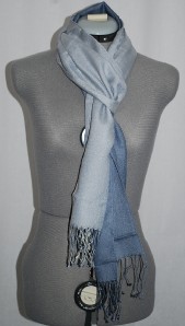 *~New Azuri Feather Ombre Pashmina Scarf~Silver*$105~*