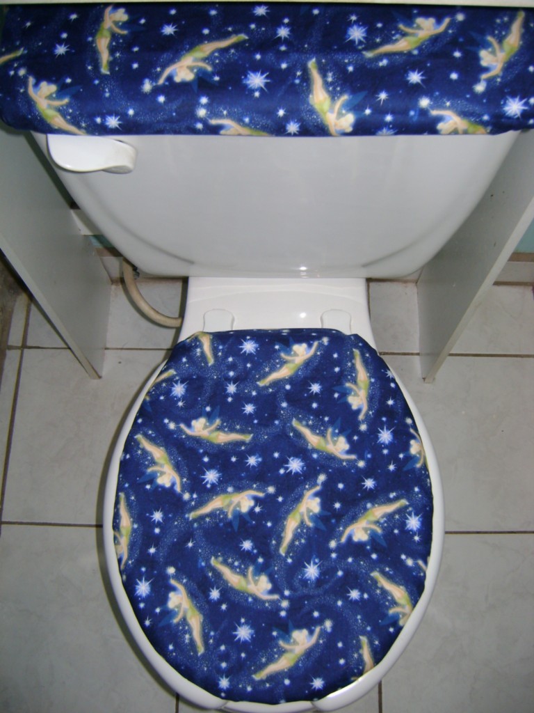 TINKERBELL FAIRY BLUE Toilet Seat Lid & Tank Cover Set eBay