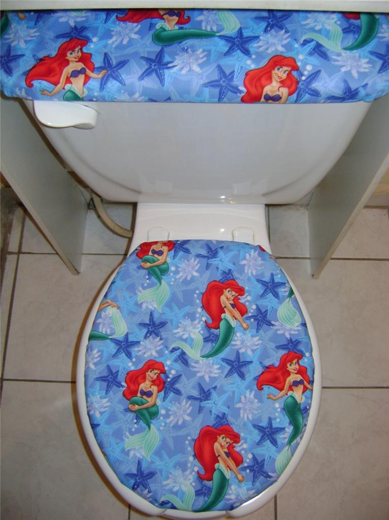 Disney Ariel Little Mermaid & Starfish Blue Toilet Seat Lid & Tank