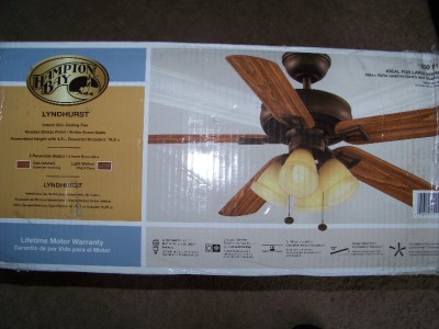 Hampton Bay Lyndhurst 52 Venetian Bronze Ceiling Fan On