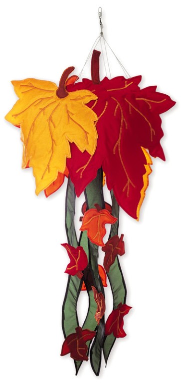 Fall Leaves Sculpted Windsock Wind Sock Windsocks | eBay