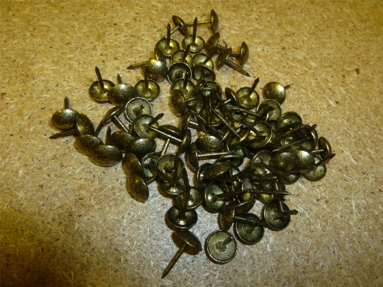 100 x UPHOLSTERY NAILS / STUDS / TACKS / PINS (EIGHT colours available
