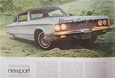 Original Vintage 1968 Chrysler 300 New Yorker Newport