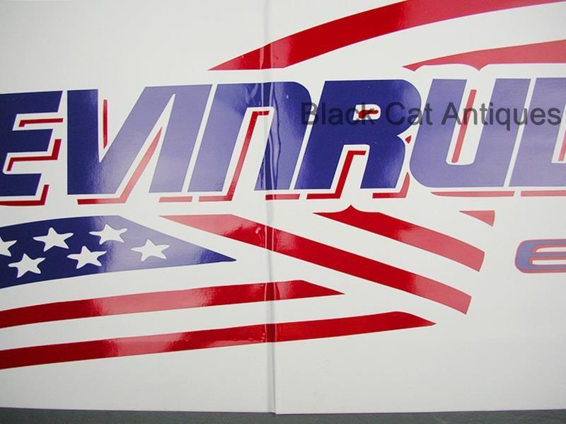 Original Vintage Evinrude ETec Outboard Motor Decal Sticker Large 20" by 10" eBay