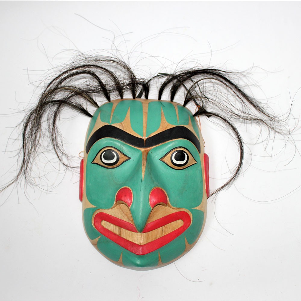 Native American Haida  Reproduction  Wooden Carved Mask