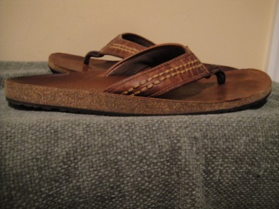 Mens American Eagle Leather Flip Flops Sandals Sz 11M | eBay