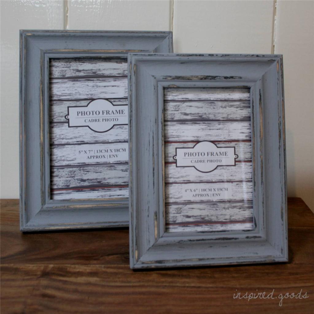 French Country Style Distressed Wooden Photo Picture Frame Shabby Chic Vintage eBay