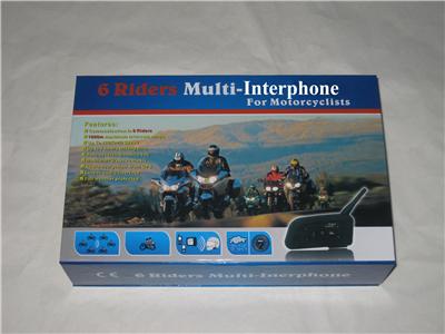 Motorcycle Headset Bluetooth on Motorcycle Bluetooth Multi Interphone Headsets 6 Riders   Ebay