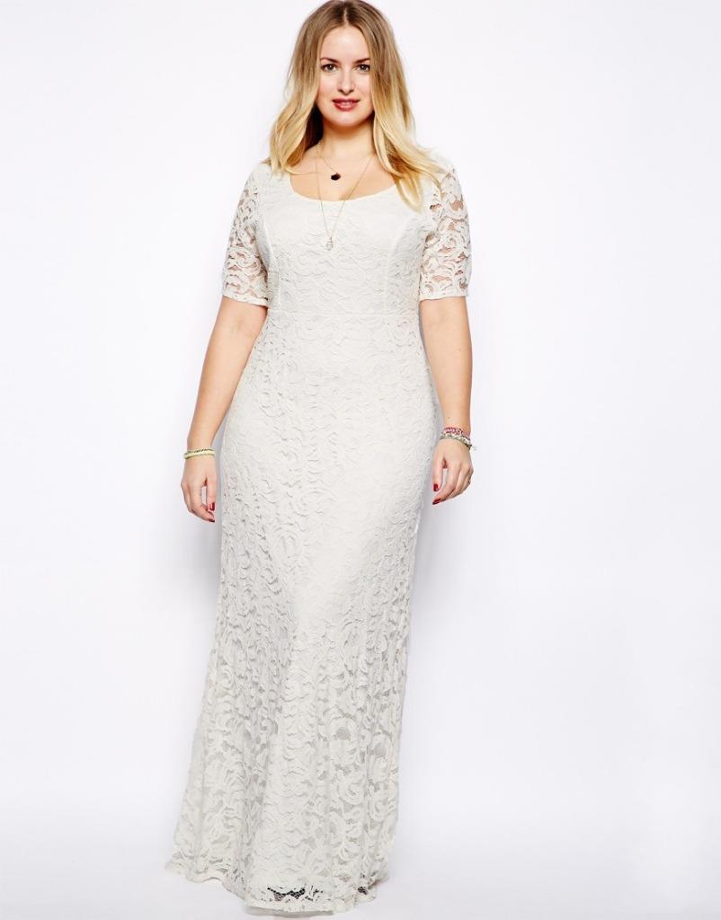 lace short gown styles for plus size