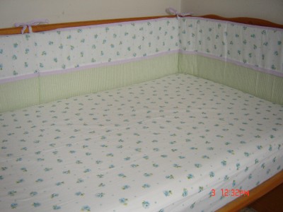   Bumper Sets on Pcs Cot Baby Bedding Set Quilt Bumper Fitted Sheet      Ebay