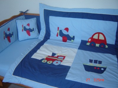 Ebay Bedspreads on Baby Boy S Blue Cotbed Cot Quilt Nursery Bedding Ebay
