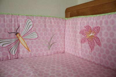 Toddler Girl Bedding Sheet Sets on Baby Girl S Cotbed Cot 5 Pcs Set Nursery Bedding Quilt Bumper Sheet