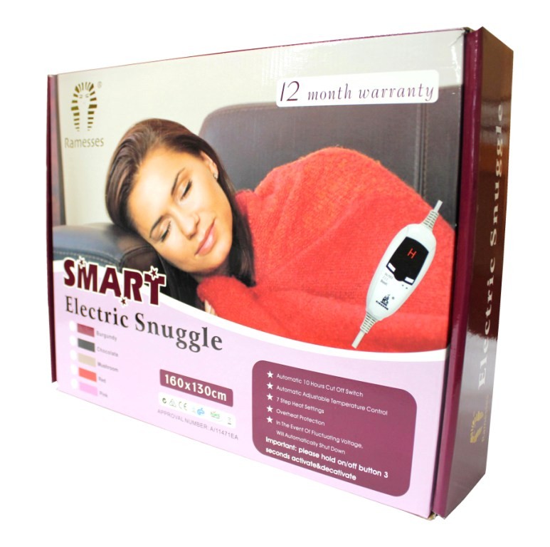 NEW PINK Electric Snuggle Blanket / Heated Throw Rug eBay