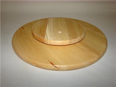 Wood Lazy Susan Kitchen Table Countertop Turntable 14