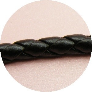 necklace leather braided cord 5mm synthetic choker stainless steel custom diameter
