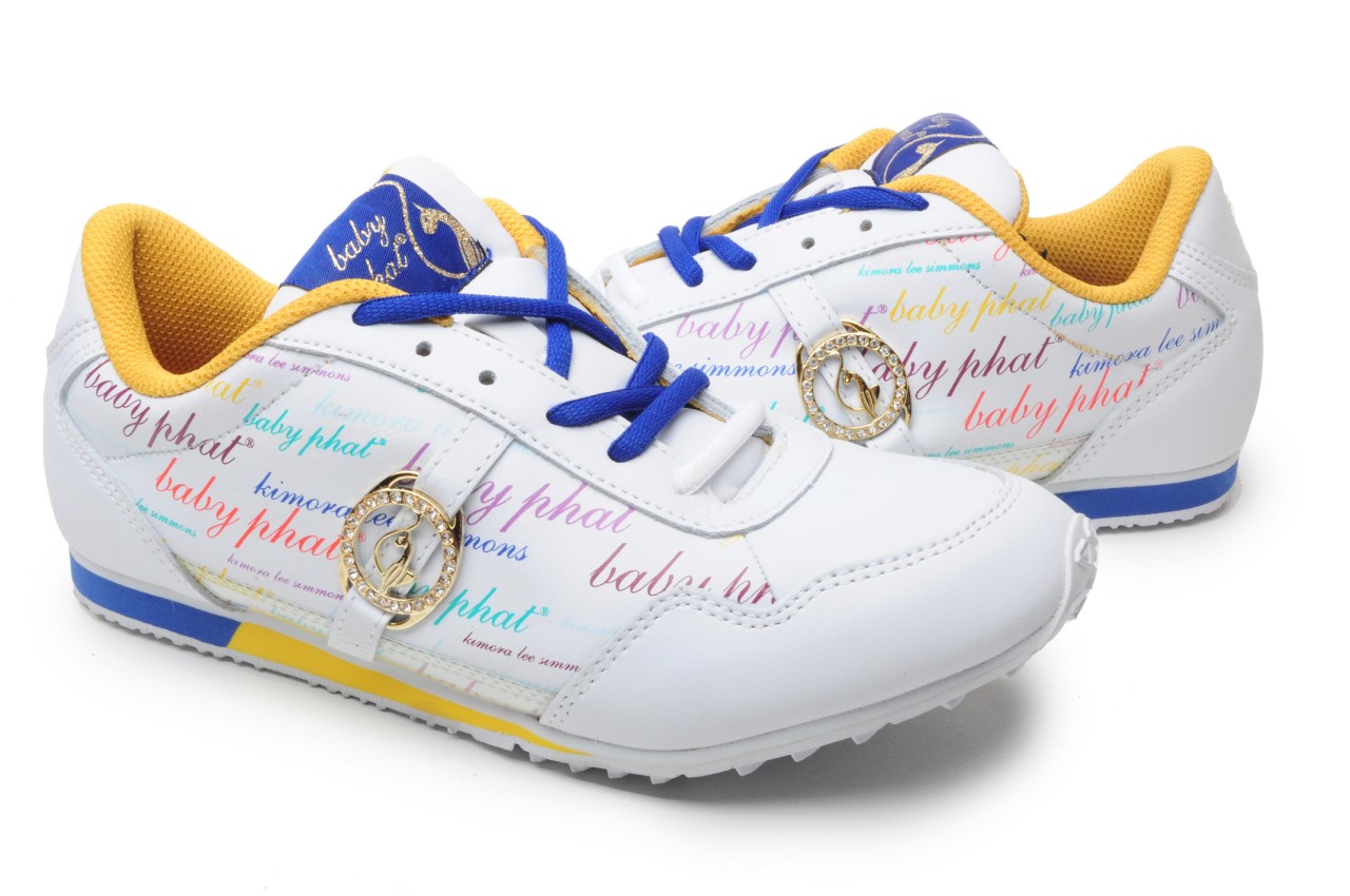Details about Baby Phat Womens Shoes BP RUNNER SCRIP CLEAR WHT/Multi