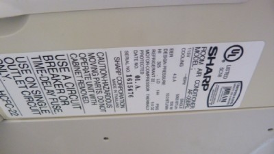 Sharp Comfort Touch A C Air Conditioner Wall Unit Great Condition