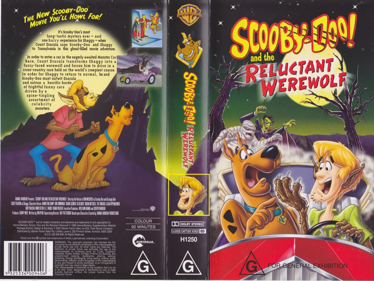 Scooby Doo and The Reluctant Werewolf VHS Video PAL A RARE Find